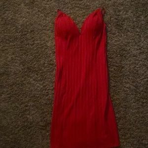 Red cotton dress perfect for summer
